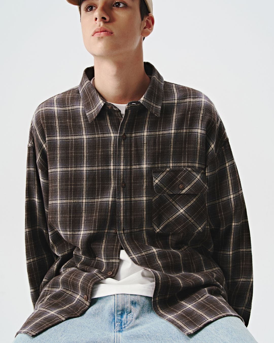 Retro Check Long Sleeve Shirt　LS076