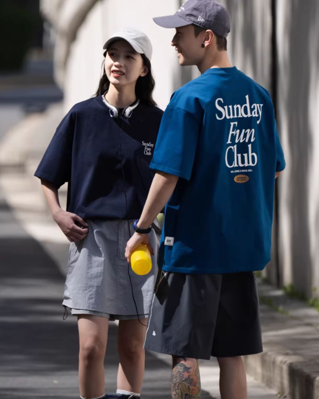 【10日以内お届け】Cotton Letter Print T-shirt　ST176