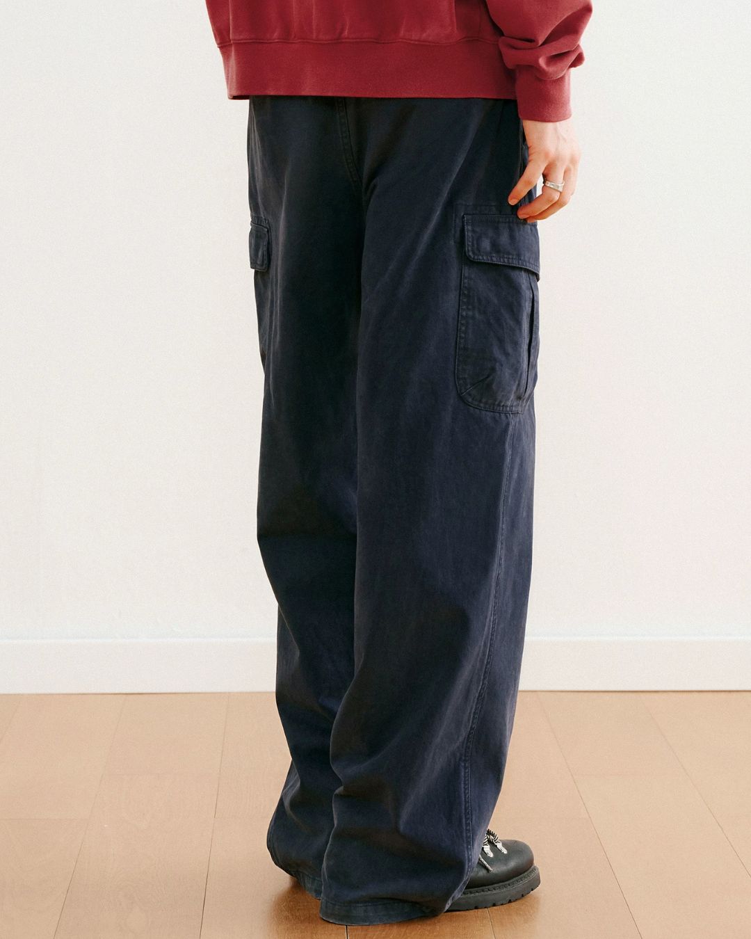 Washed Cargo Wide Pants　CP063