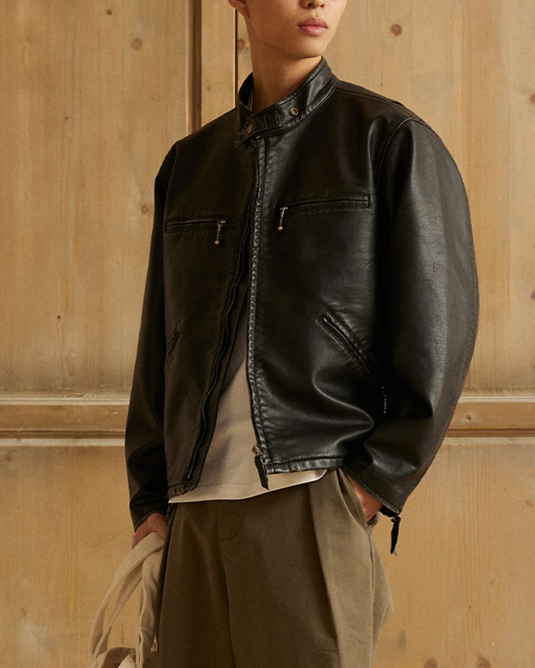 Single Rider Leather Jacket　JK234