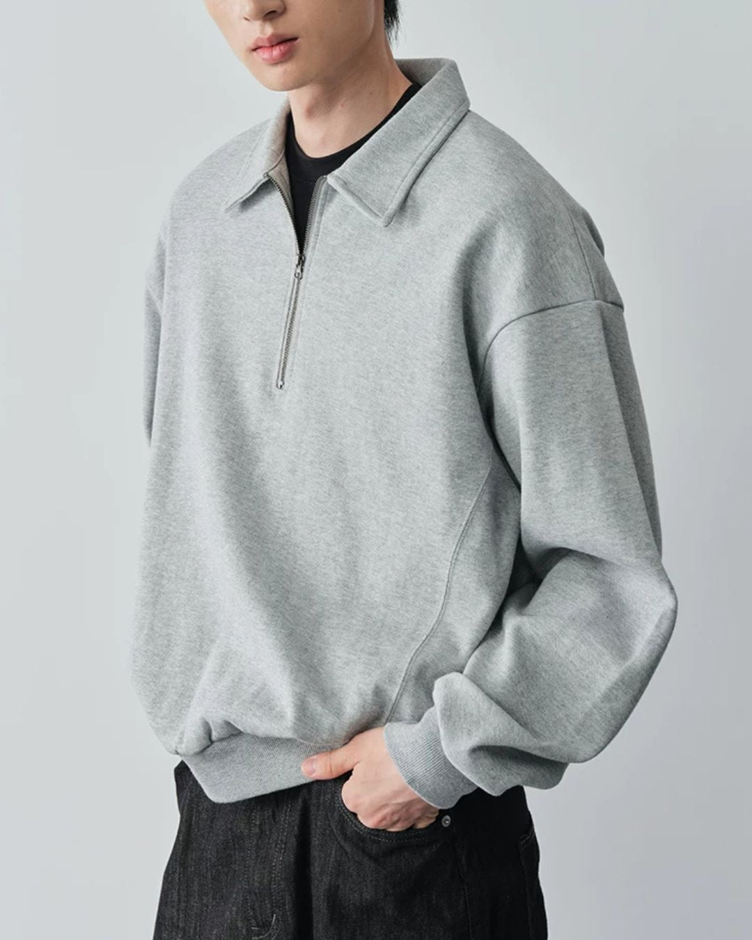 Half-zip Polo Sweatshirt　SW097