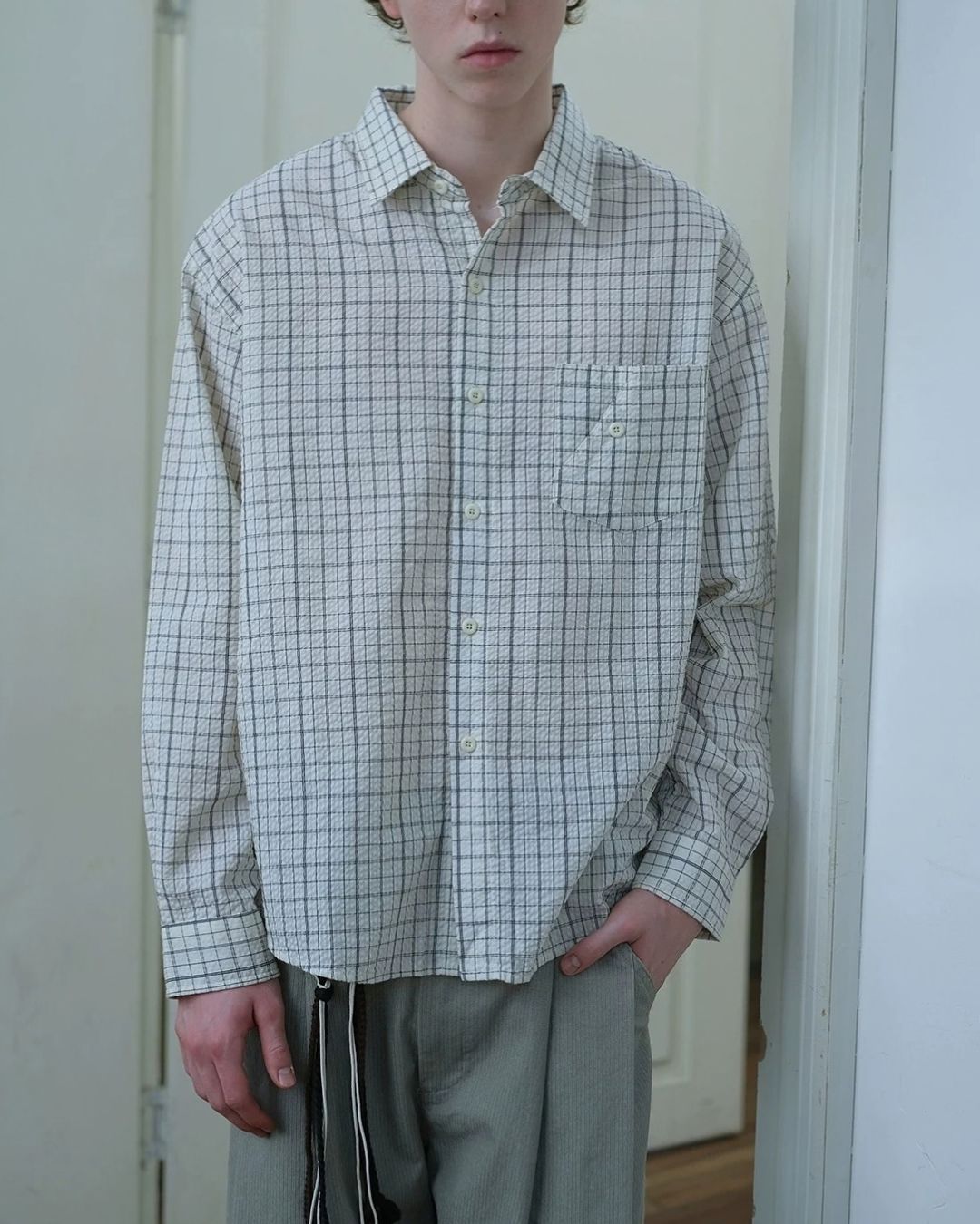 Textured Check Shirt　LS113
