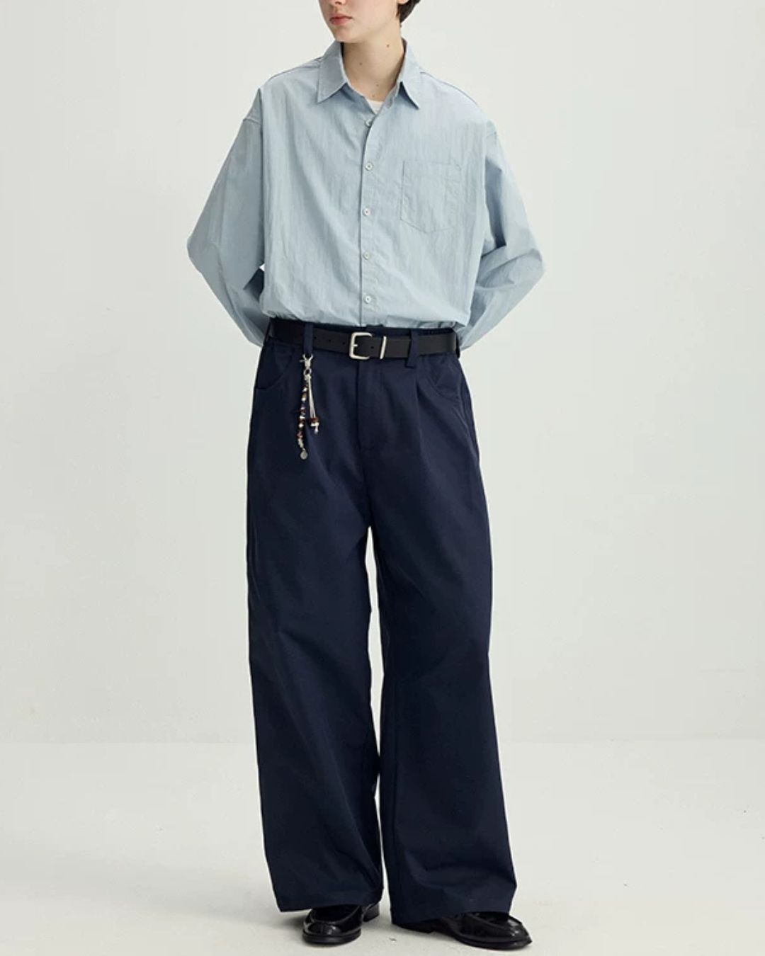 Light Blue Short-length Shirt　LS106
