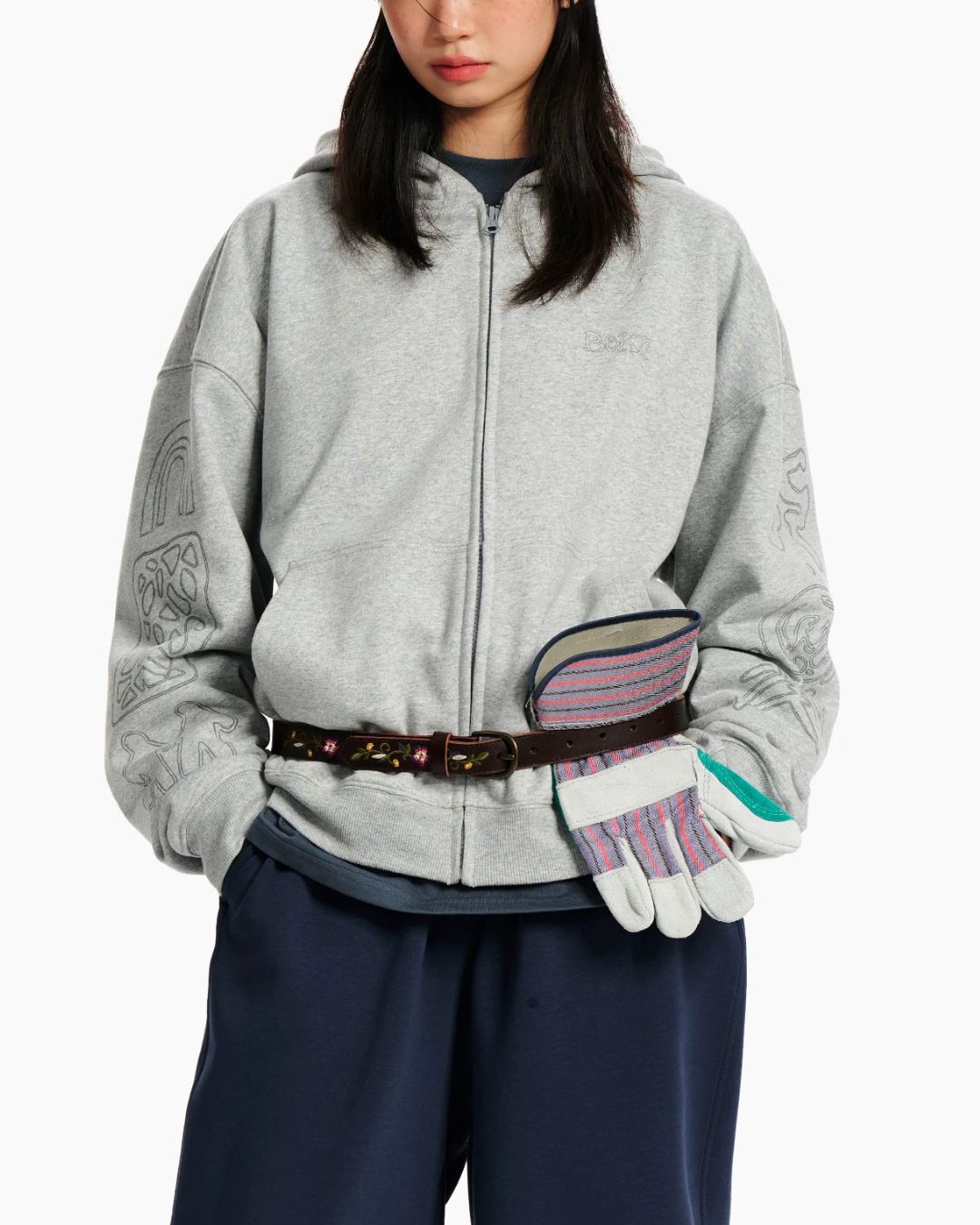 Sketch Graphic Zip Hoodie　HD089