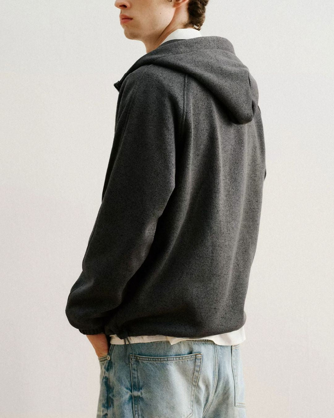Heathered Zip Hoodie　HD085