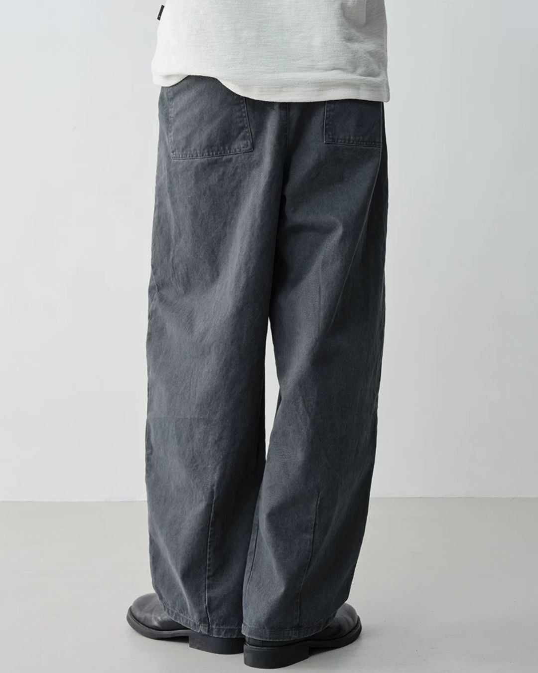 Pleated Cotton Wide Pants　WP102