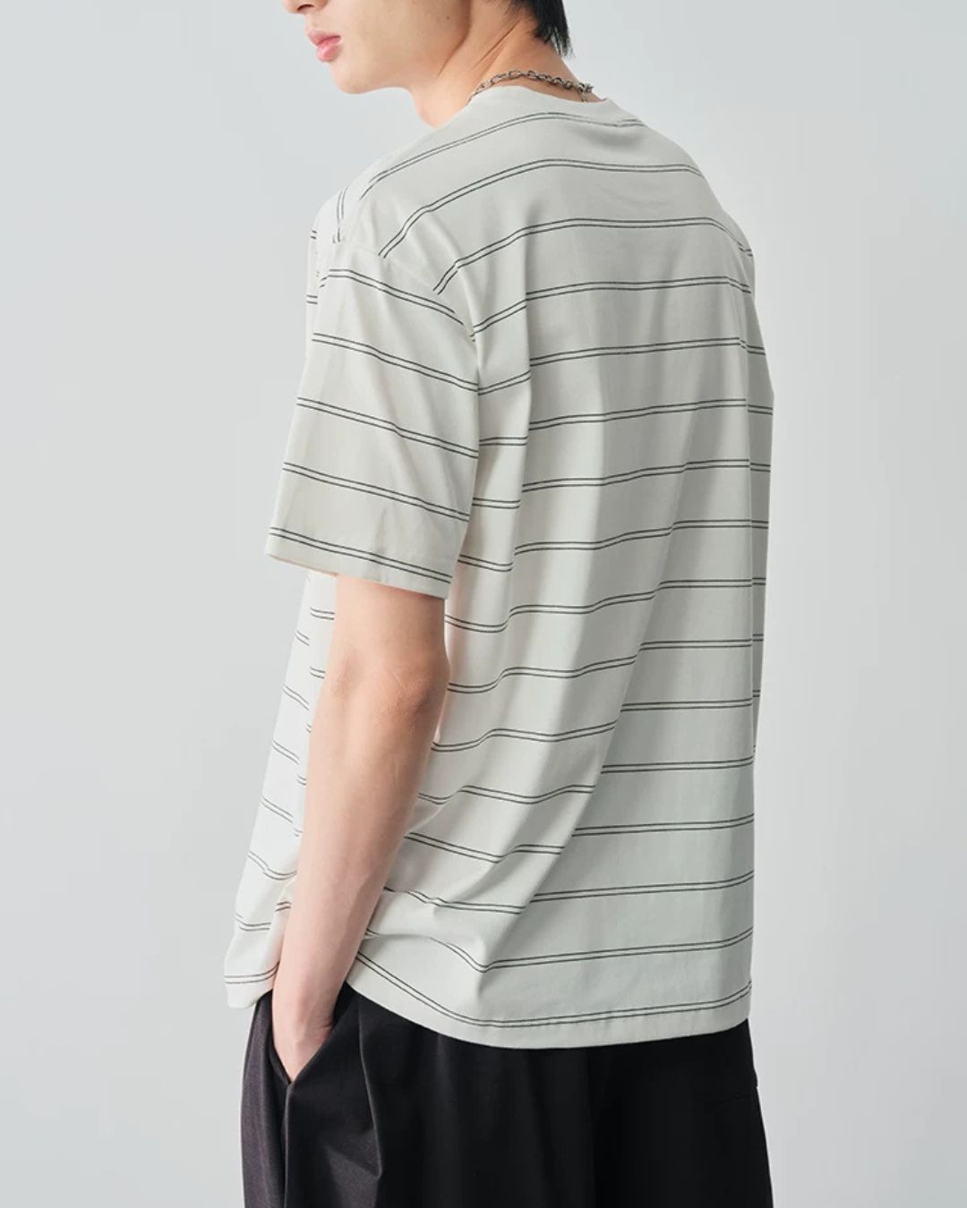 Double-border Crew Neck T-shirt　ST194