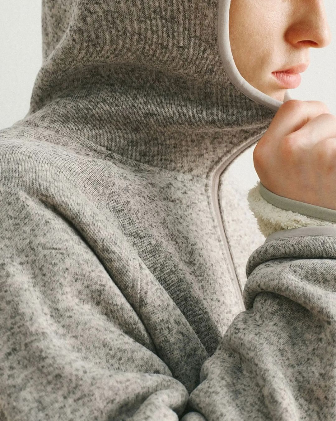 Heathered Fleece Zip Hoodie　HD086