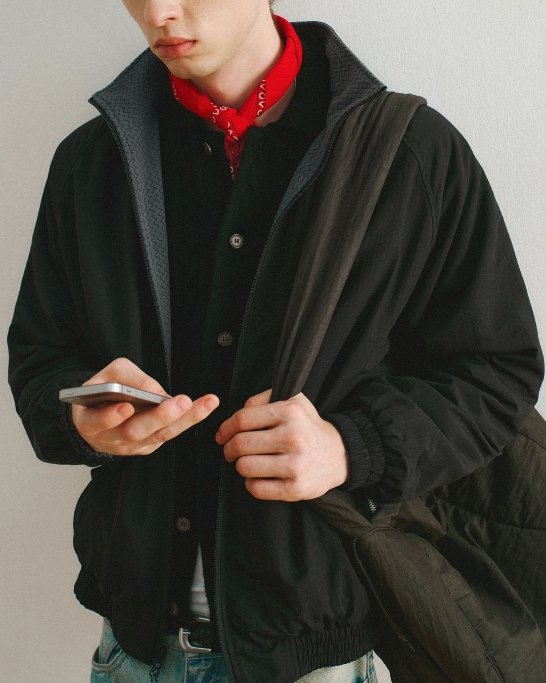 Reversible Stand Collar Jacket　JK257