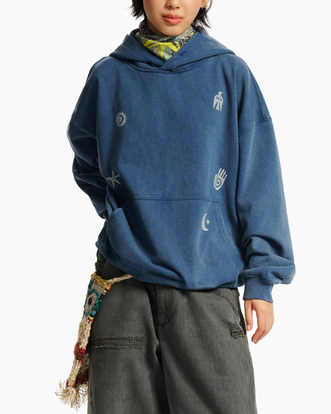 Washed Symbol Hoodie　HD083