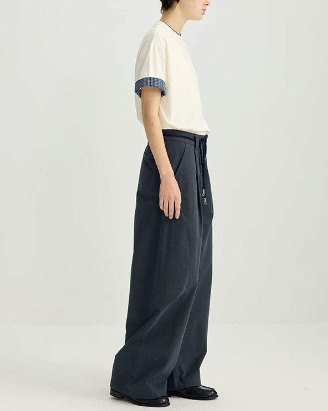 Washed Cotton Side-tuck Pants　WP100