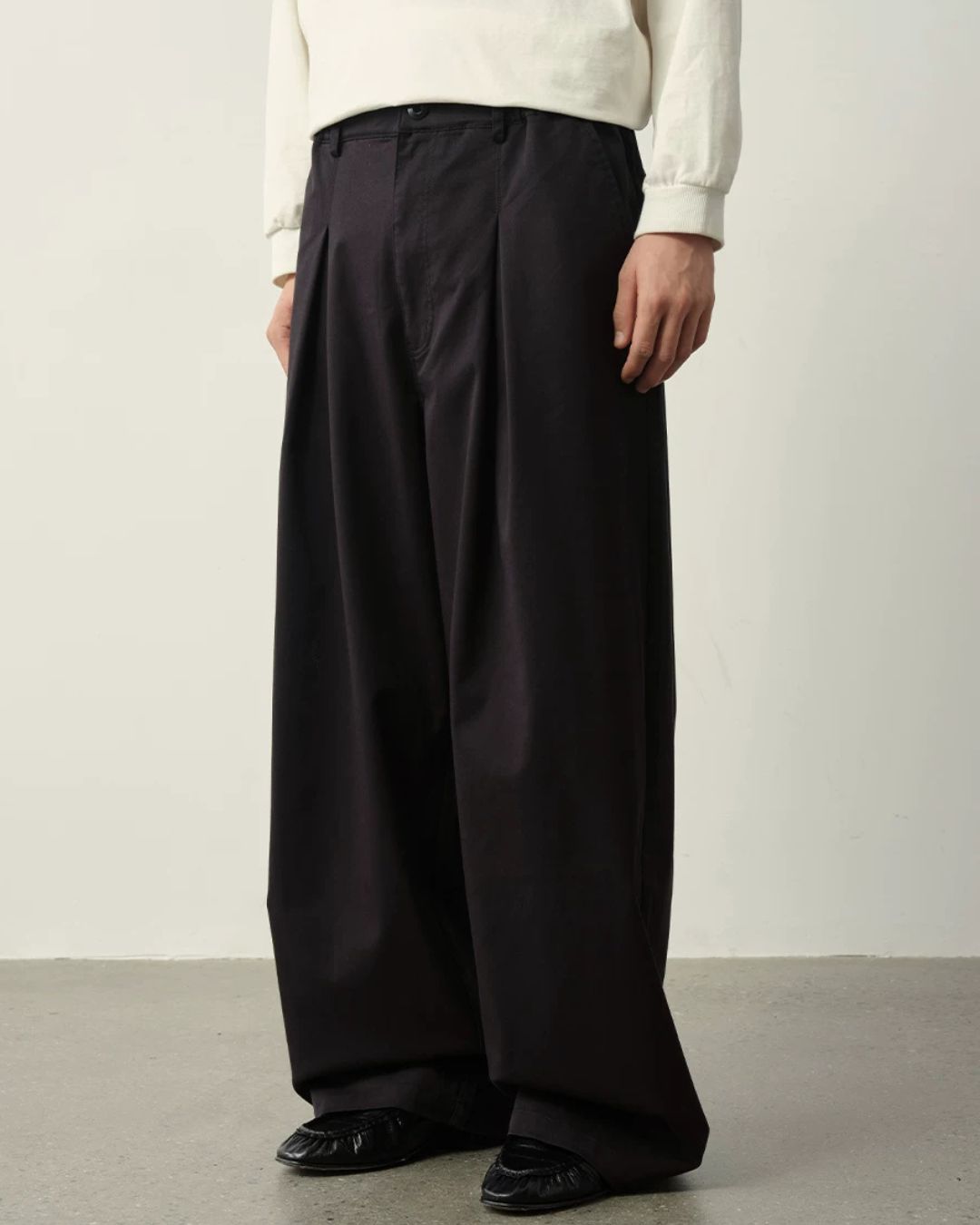 Wide Tuck A-Line Pants　WP114
