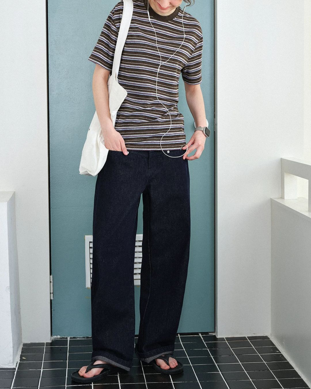 Vintage Multi-Border T-Shirt　ST205
