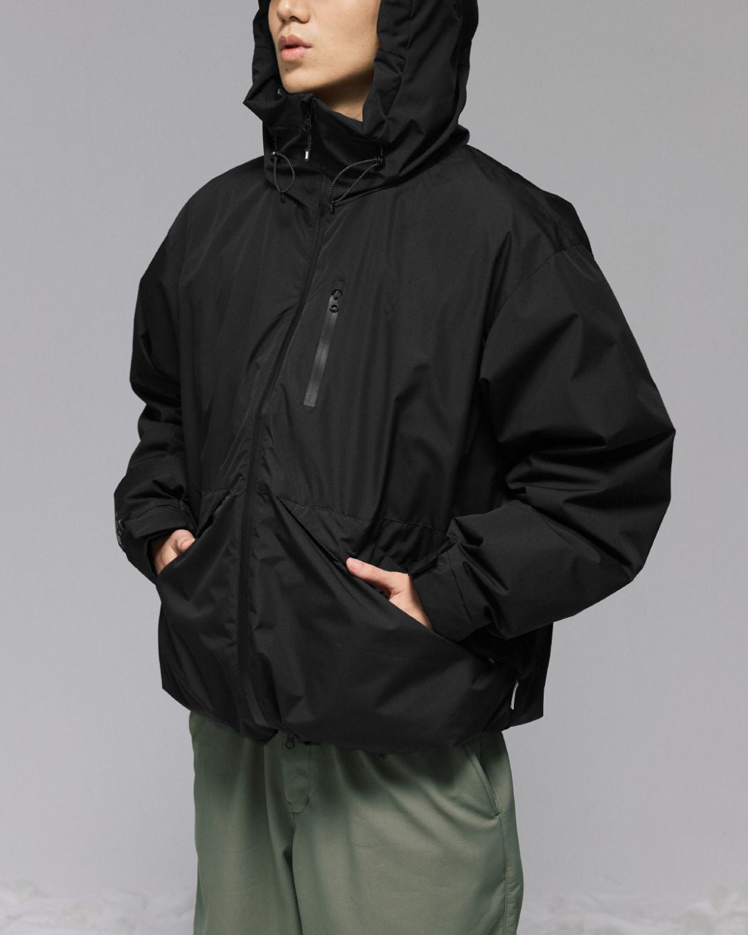 Hooded White Goose Down Jacket　DW021