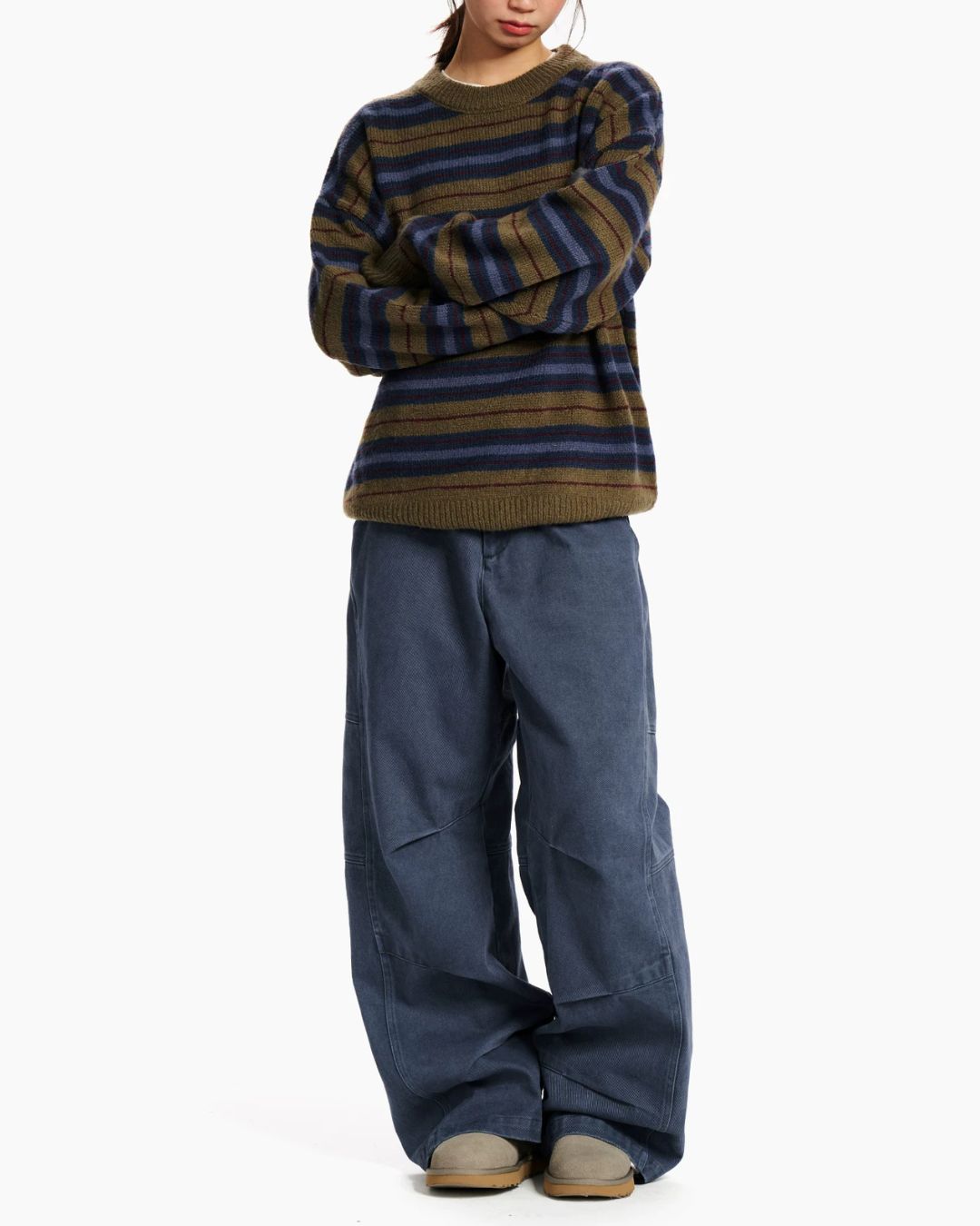 Retro Stripe Crewneck Knit　KN060