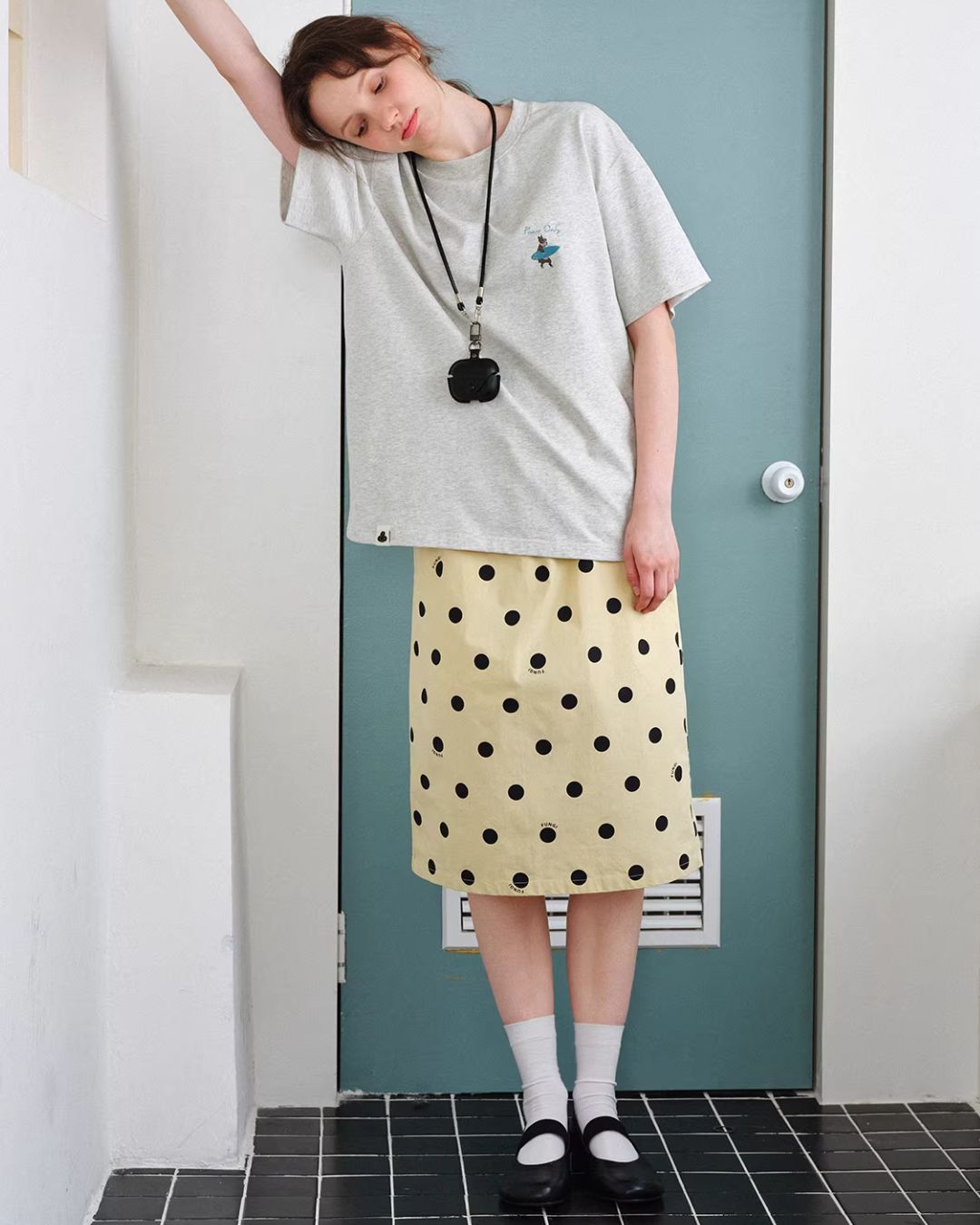 Animal Surfing Print T-shirt　ST173