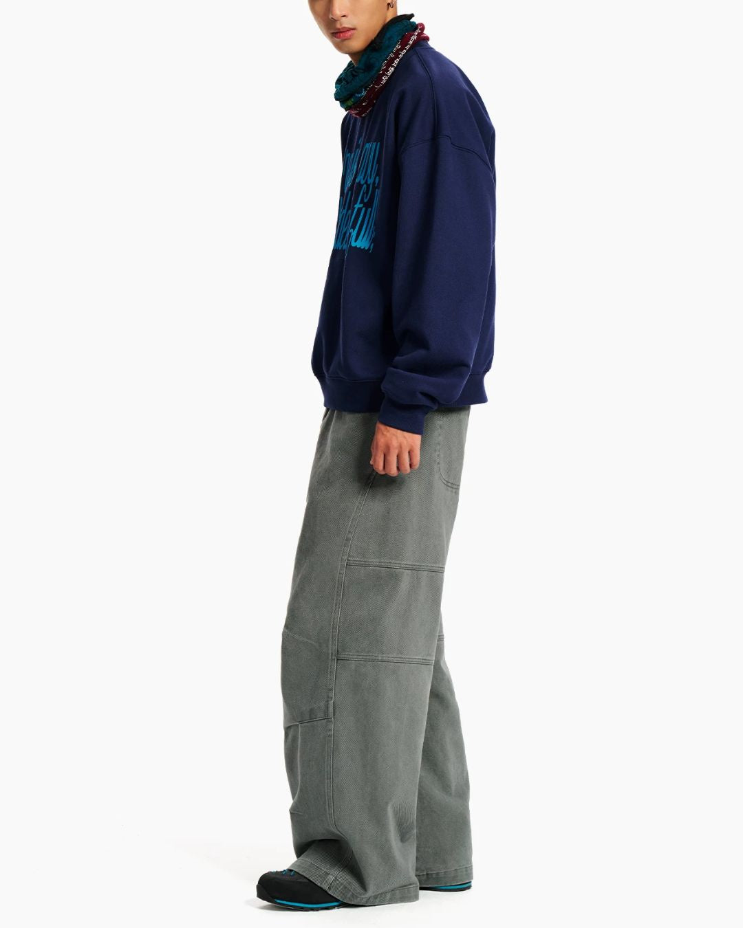 Washed Twill Wide Pants　WP128