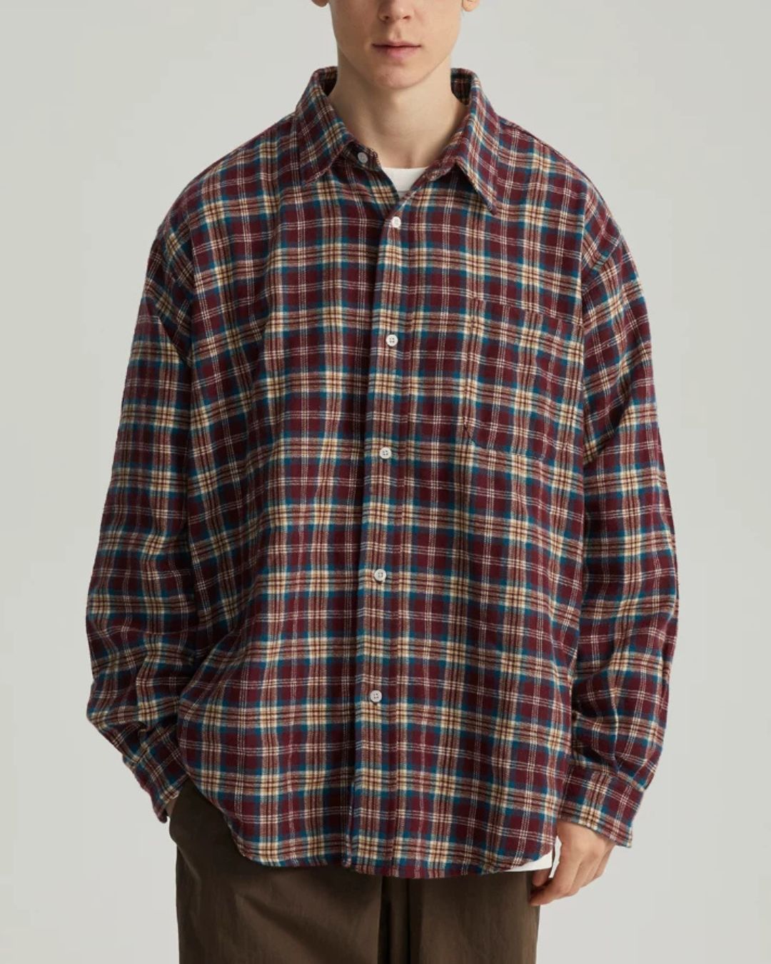Relaxed Flannel Check Shirt　LS112