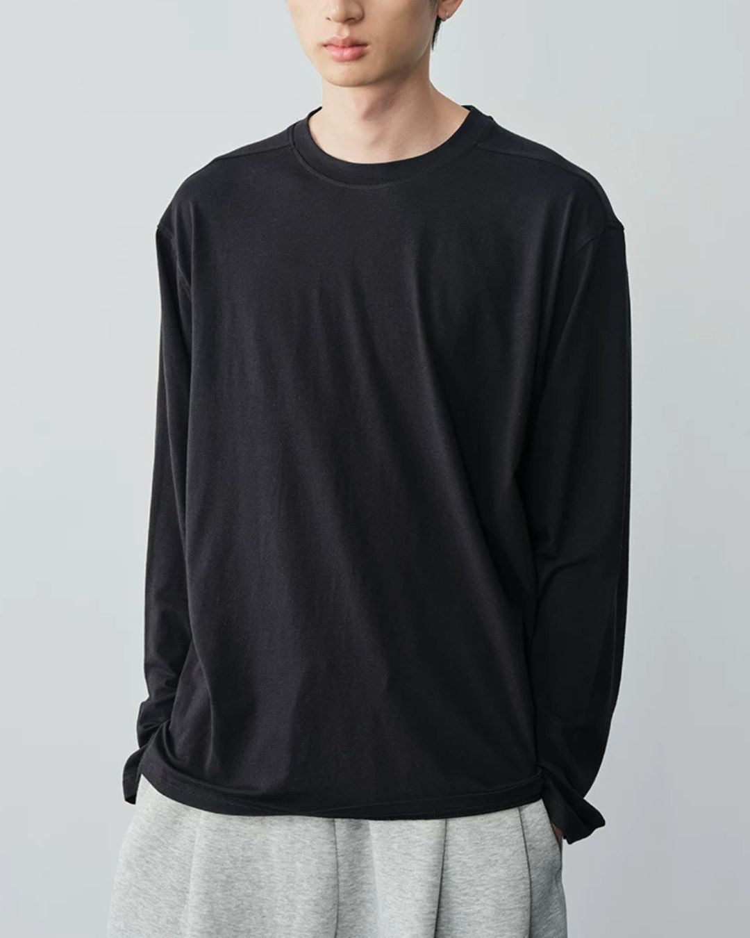 Wool Blend Long Sleeve T-Shirt　LT092