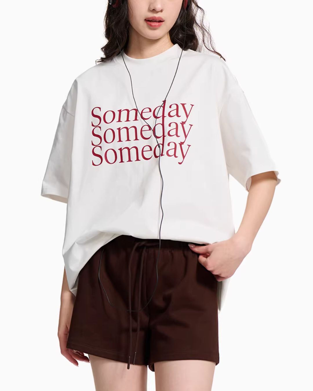 3-tier Logo Loose T-shirt　ST180