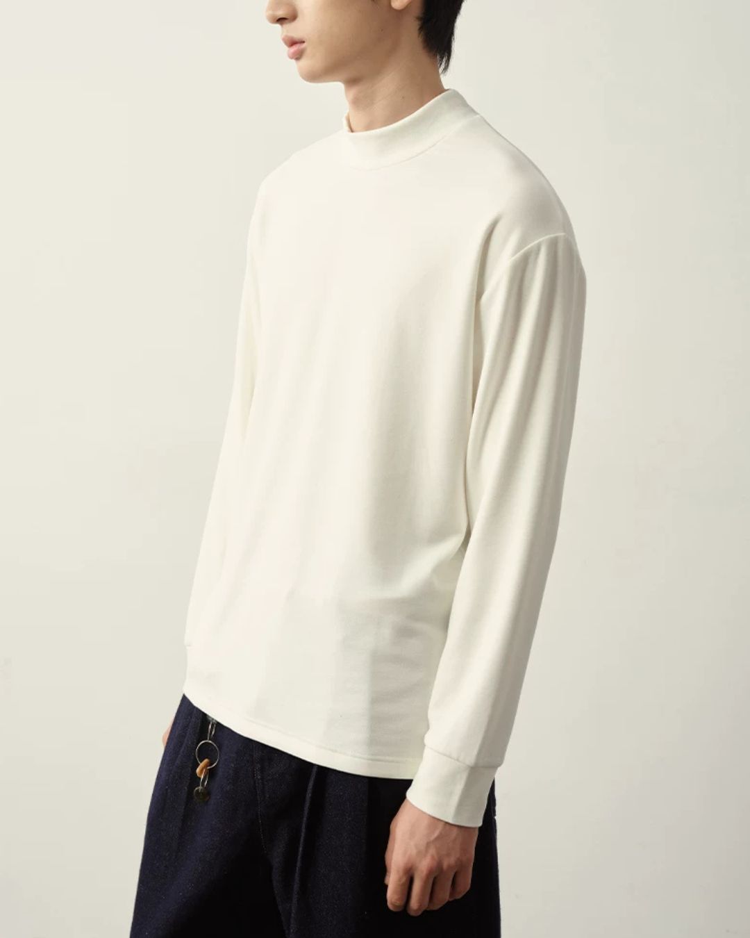 Mock Neck Long Sleeve T-Shirt　LT096
