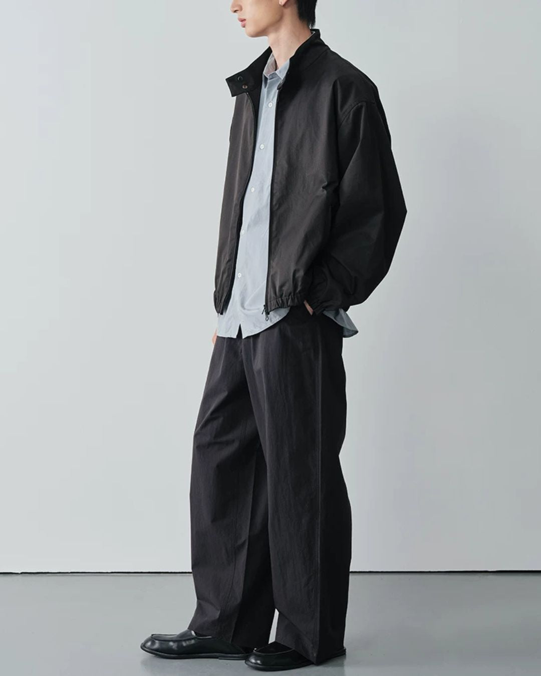 Linen-blend Curved Pants　WP107