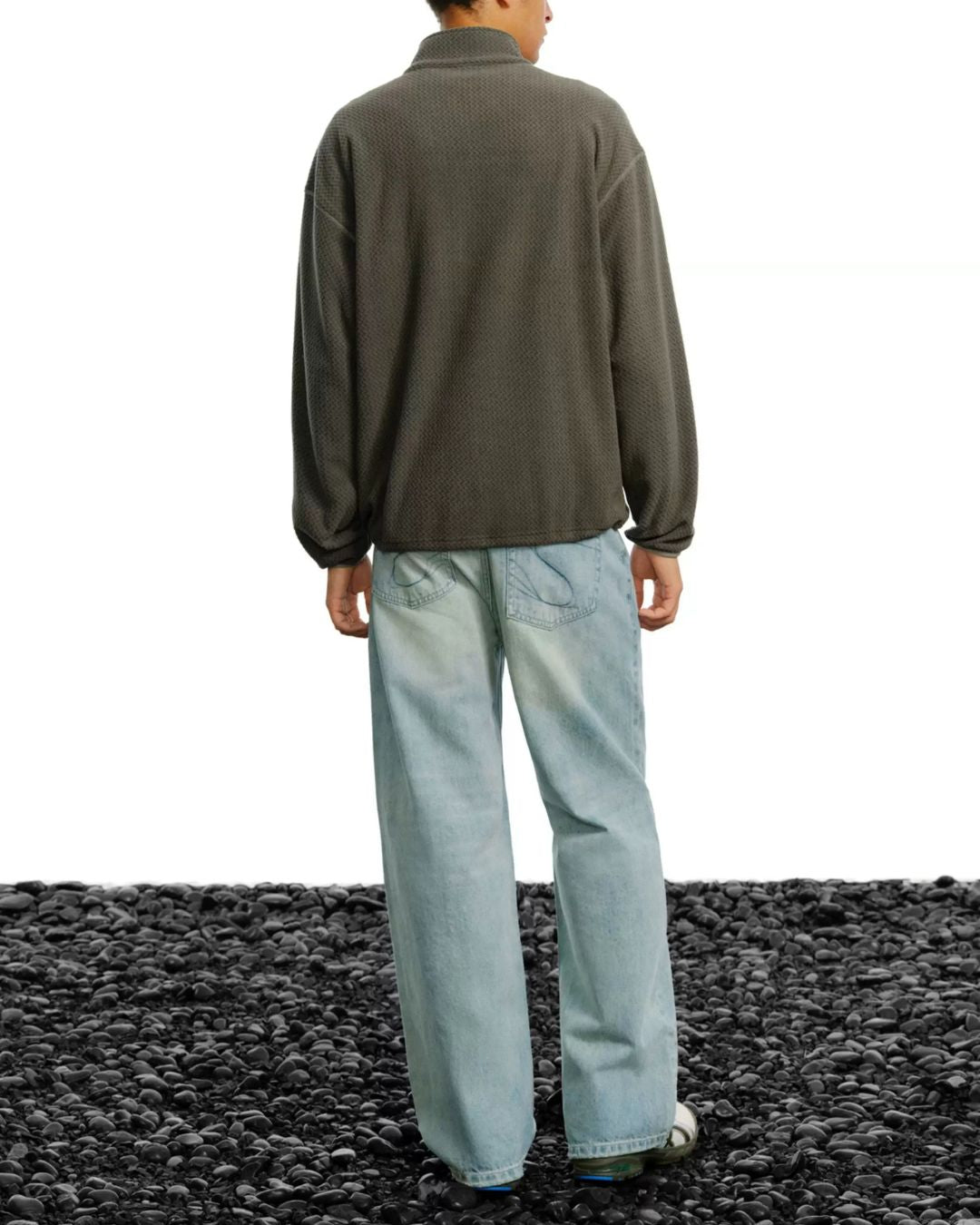 Wave Textured Fleece Jacket　JK266