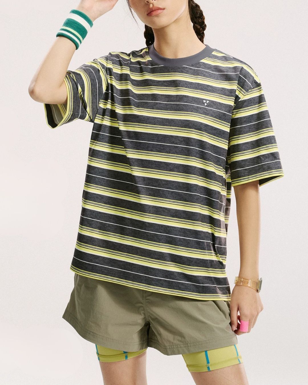 Variegated Border Dry T-shirt　ST189