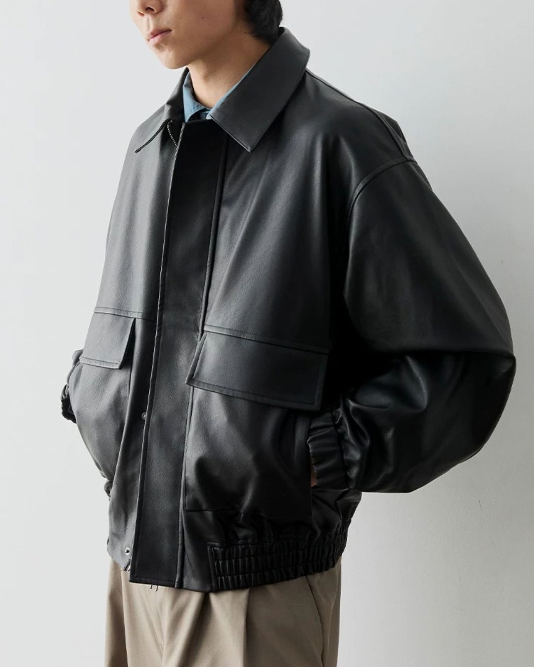 Retro PU Leather Jacket　JK260