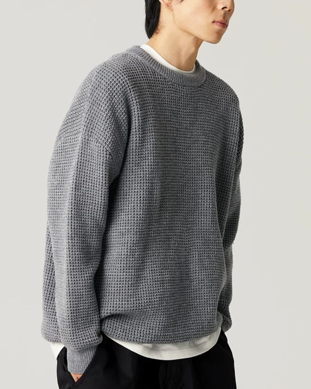Waffle Crewneck Knit　KN057