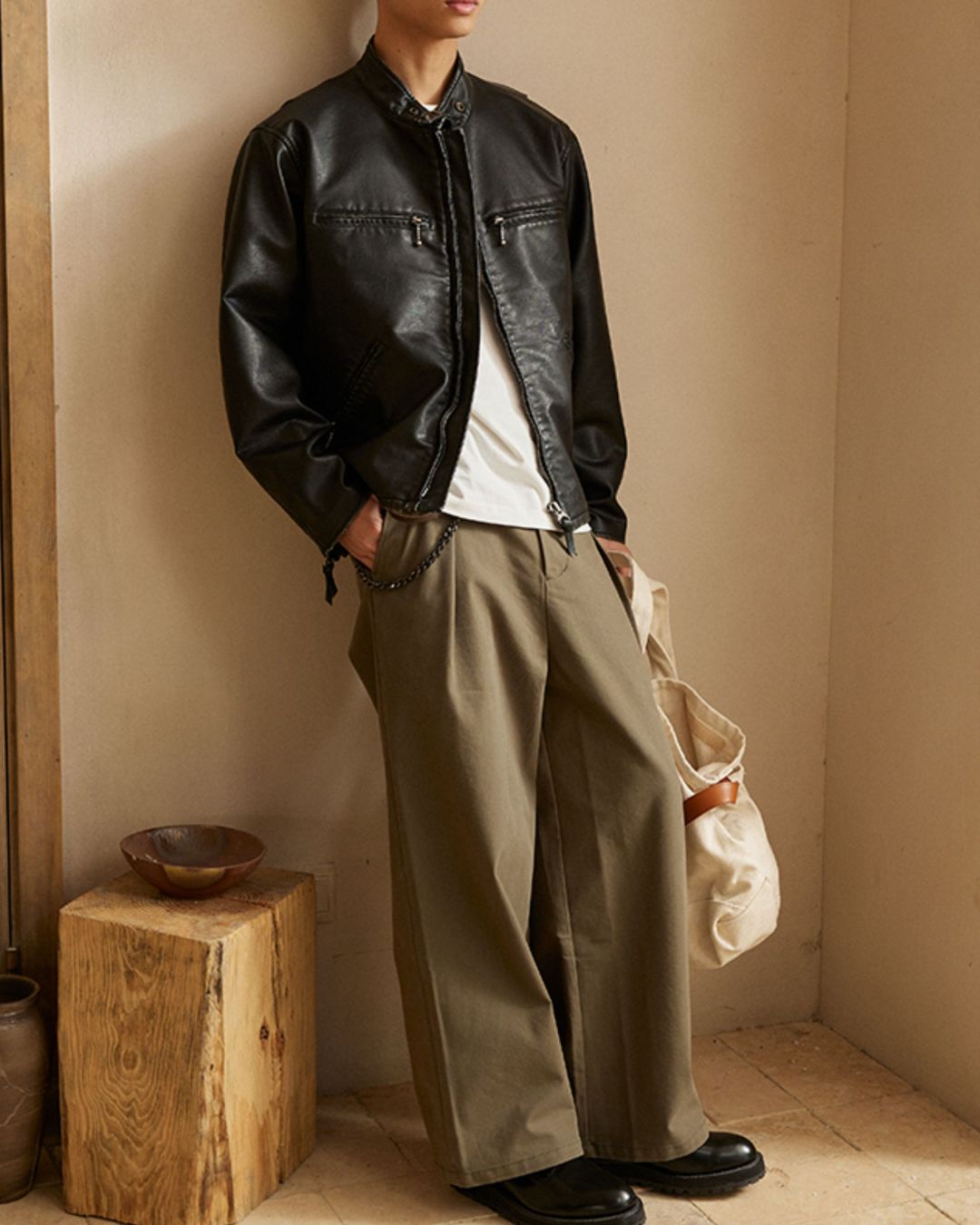 Single Rider Leather Jacket　JK234