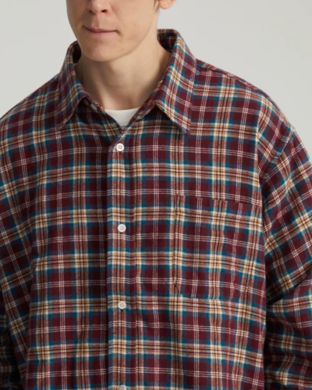 Relaxed Flannel Check Shirt　LS112