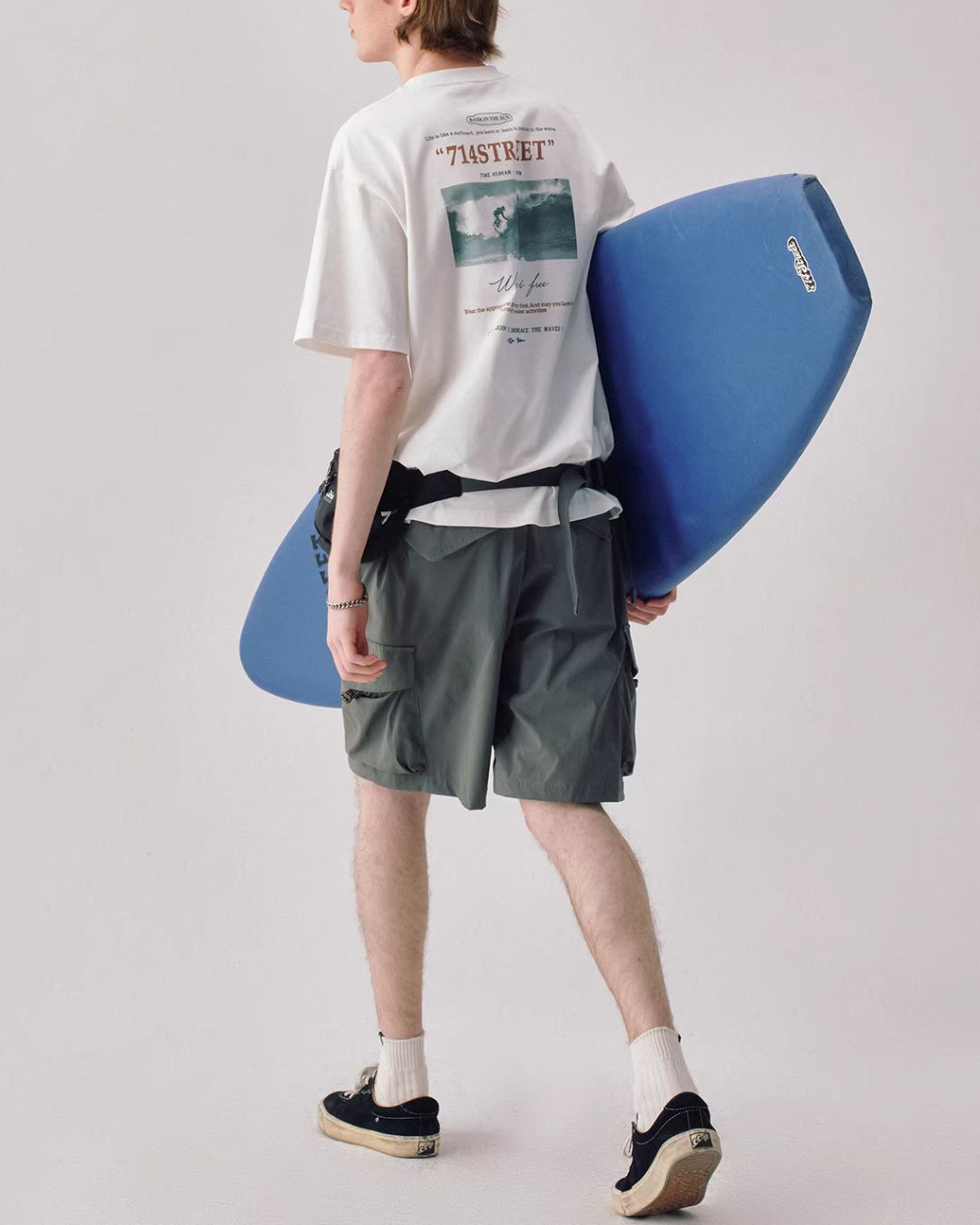 Surfing Back Print T-shirt　ST172