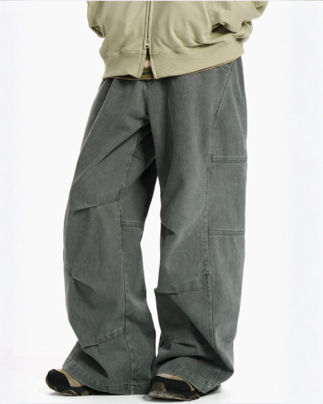 Washed Twill Wide Pants　WP128
