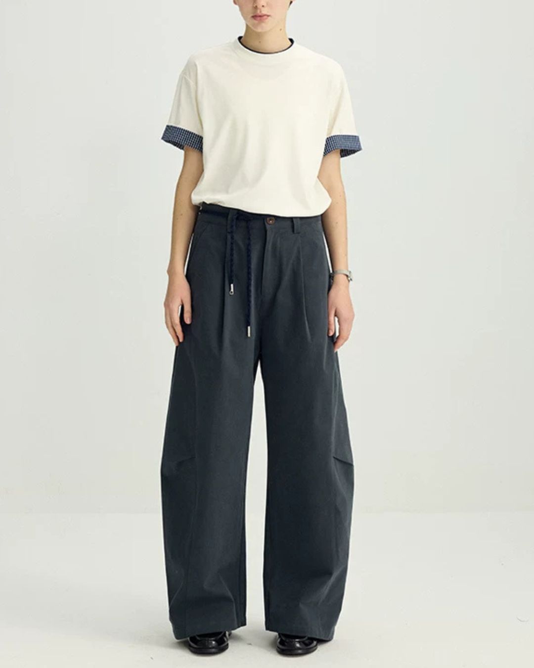 Washed Cotton Side-tuck Pants　WP100