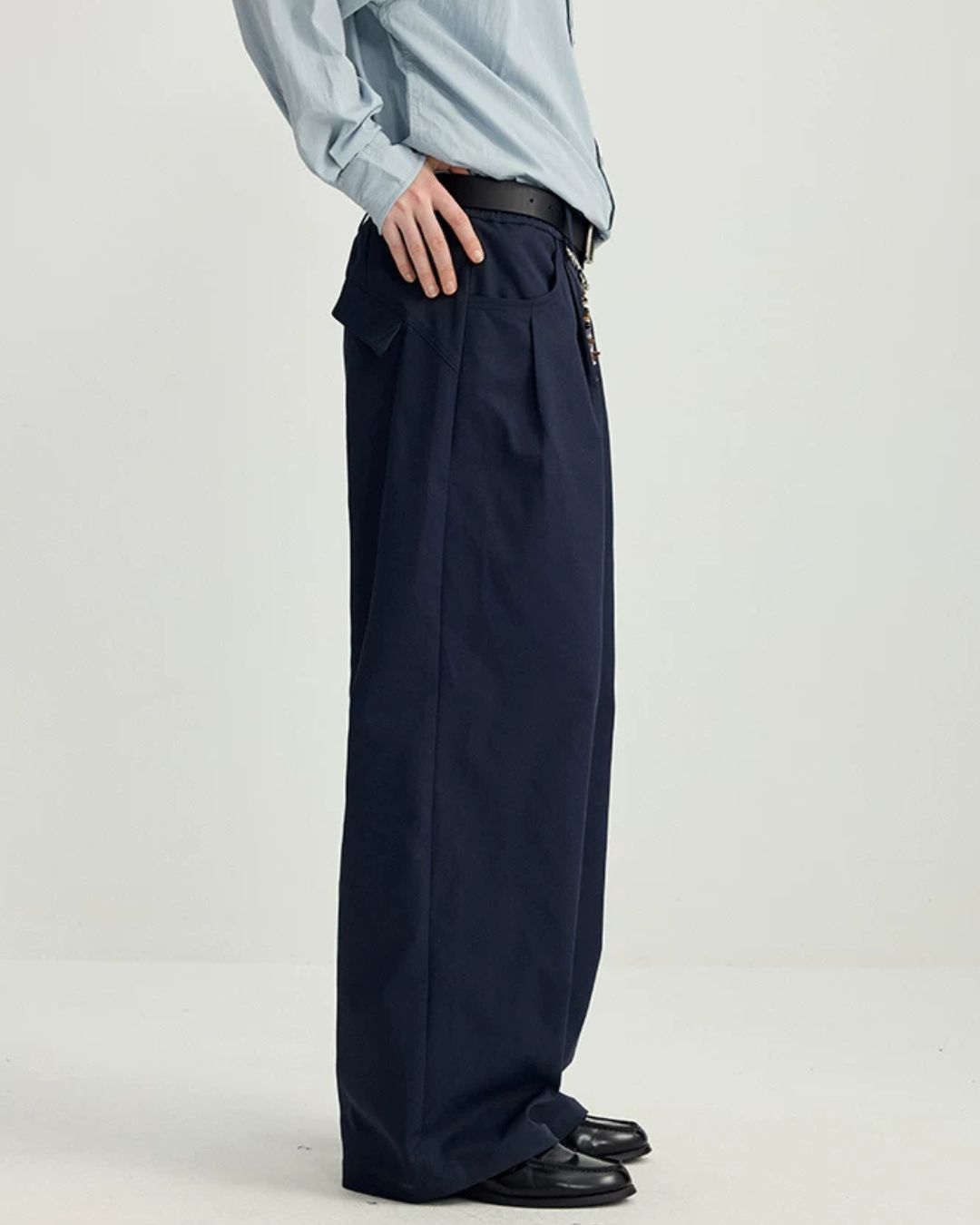 Flap Pocket Straight Wide Pants　WP101