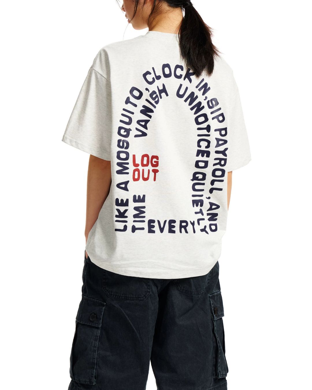 Arch Logo Print T-Shirt　ST213