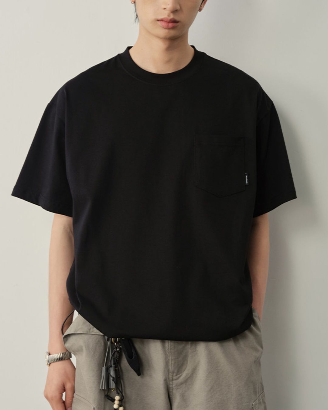 Pocket Drawstring Cool T-shirt　ST183