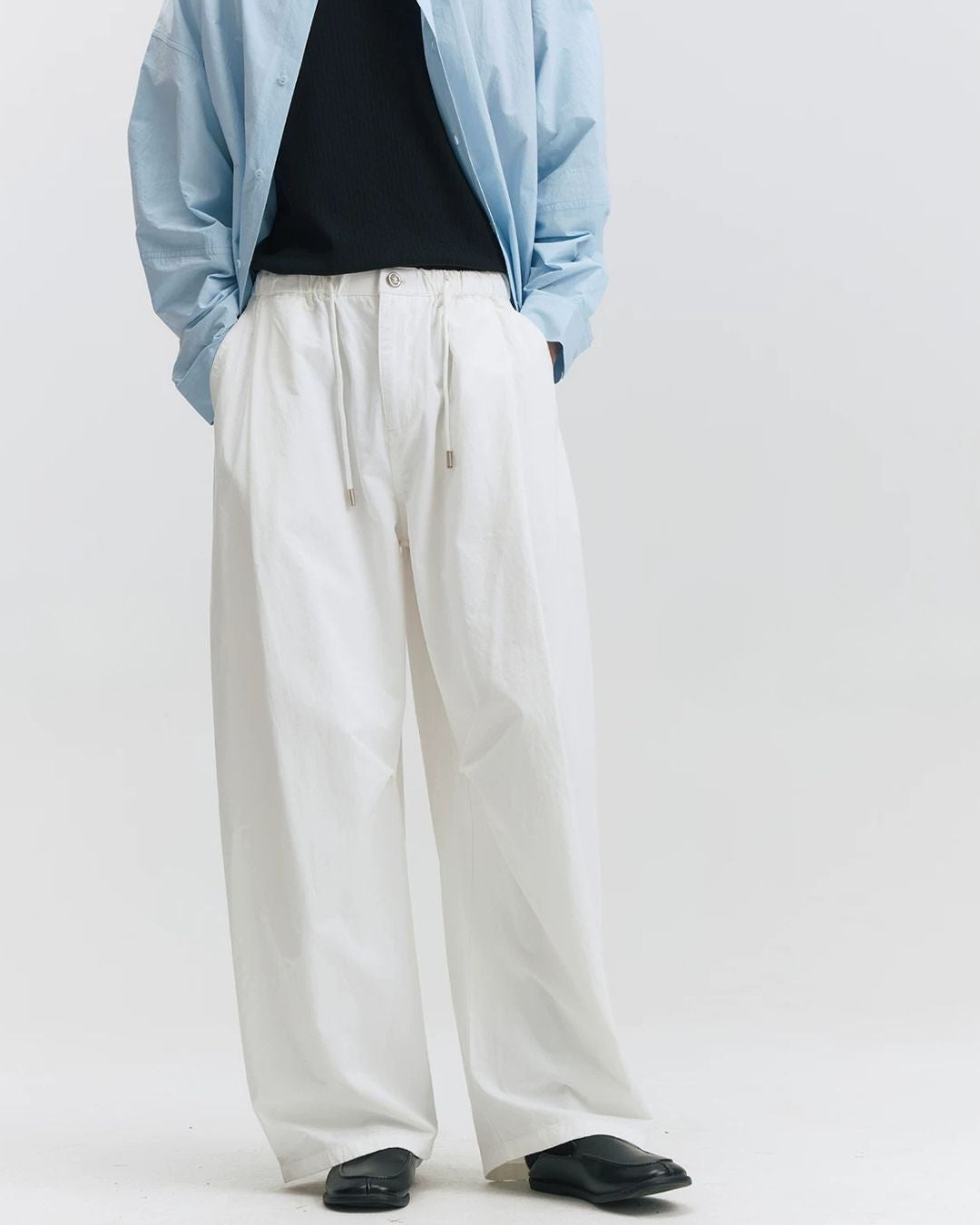 Cotton Gathered Wide Pants　WP106