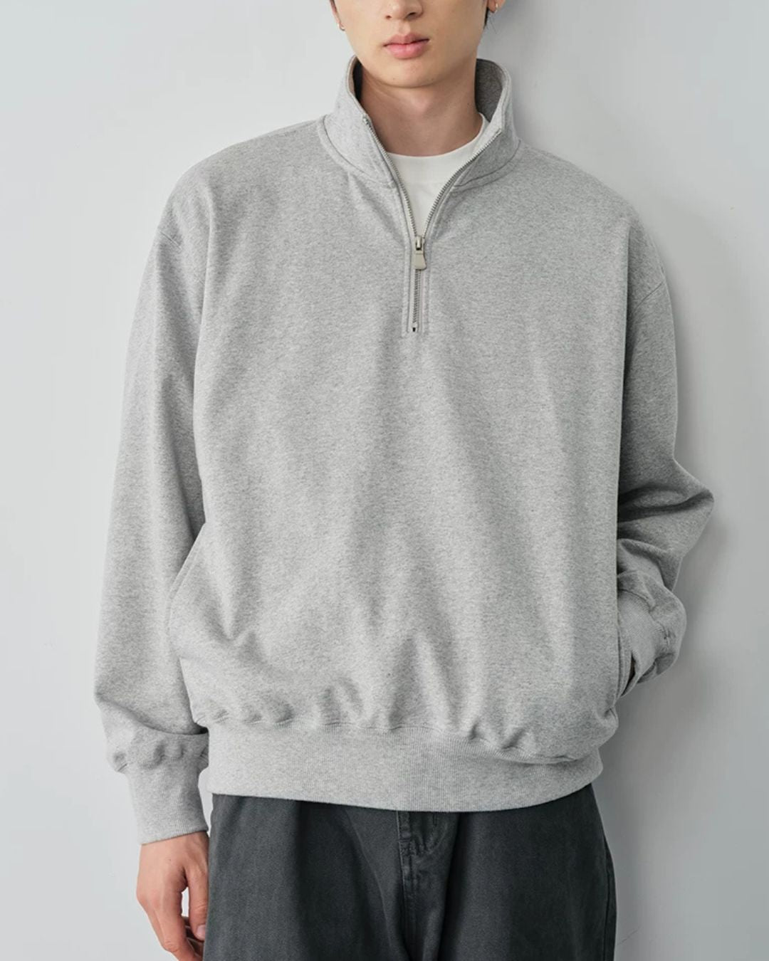 Relaxed Half Zip Sweat　SW098