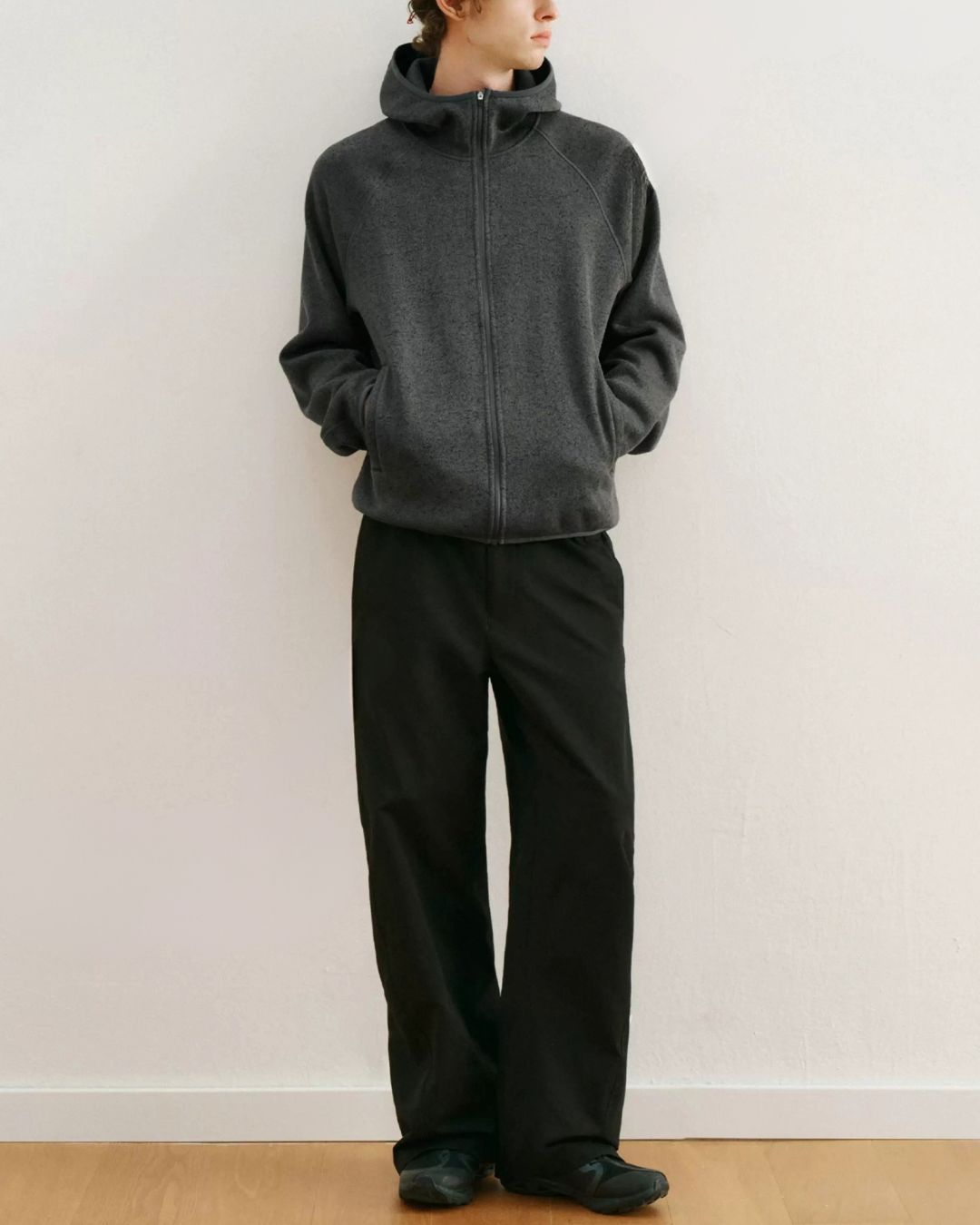 Heathered Fleece Zip Hoodie　HD086