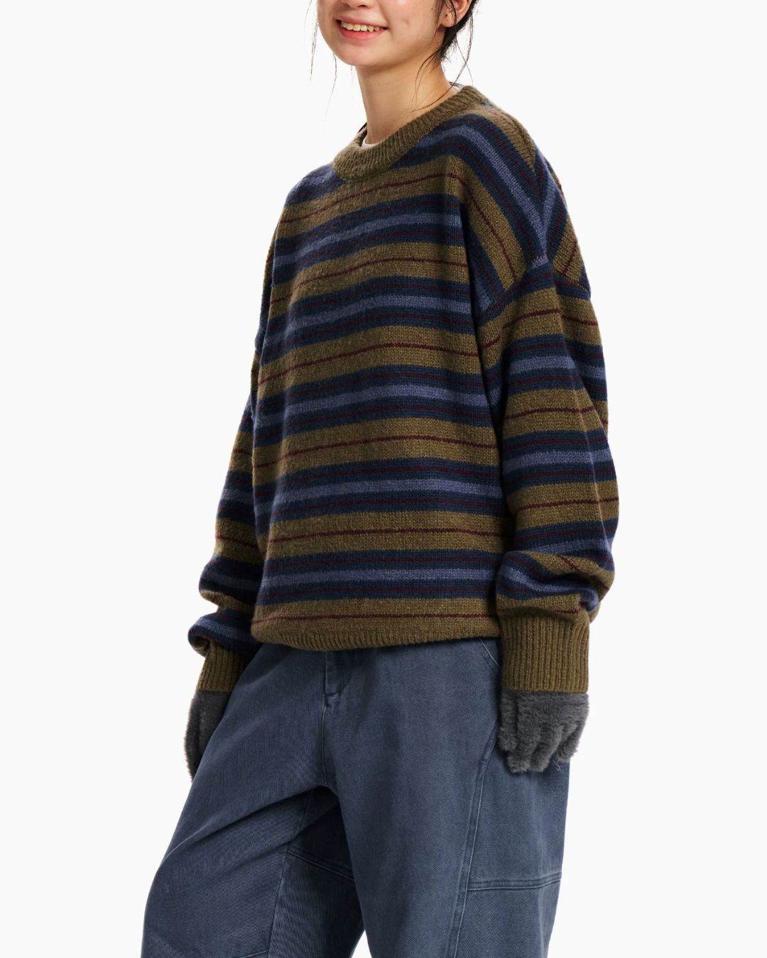 Retro Stripe Crewneck Knit　KN060