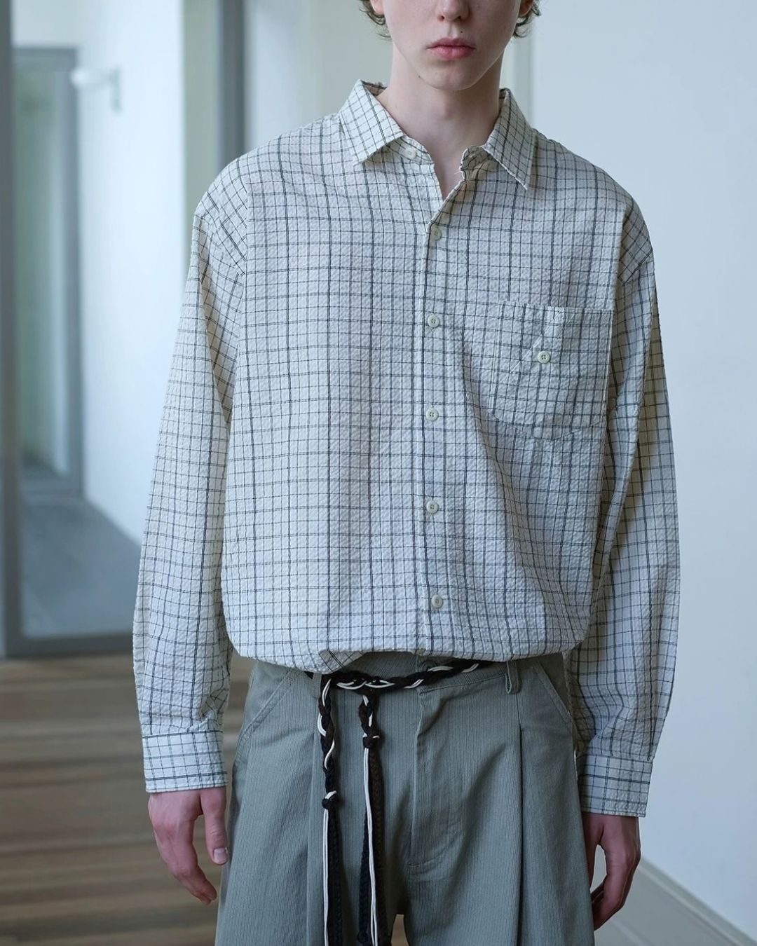 Textured Check Shirt　LS113