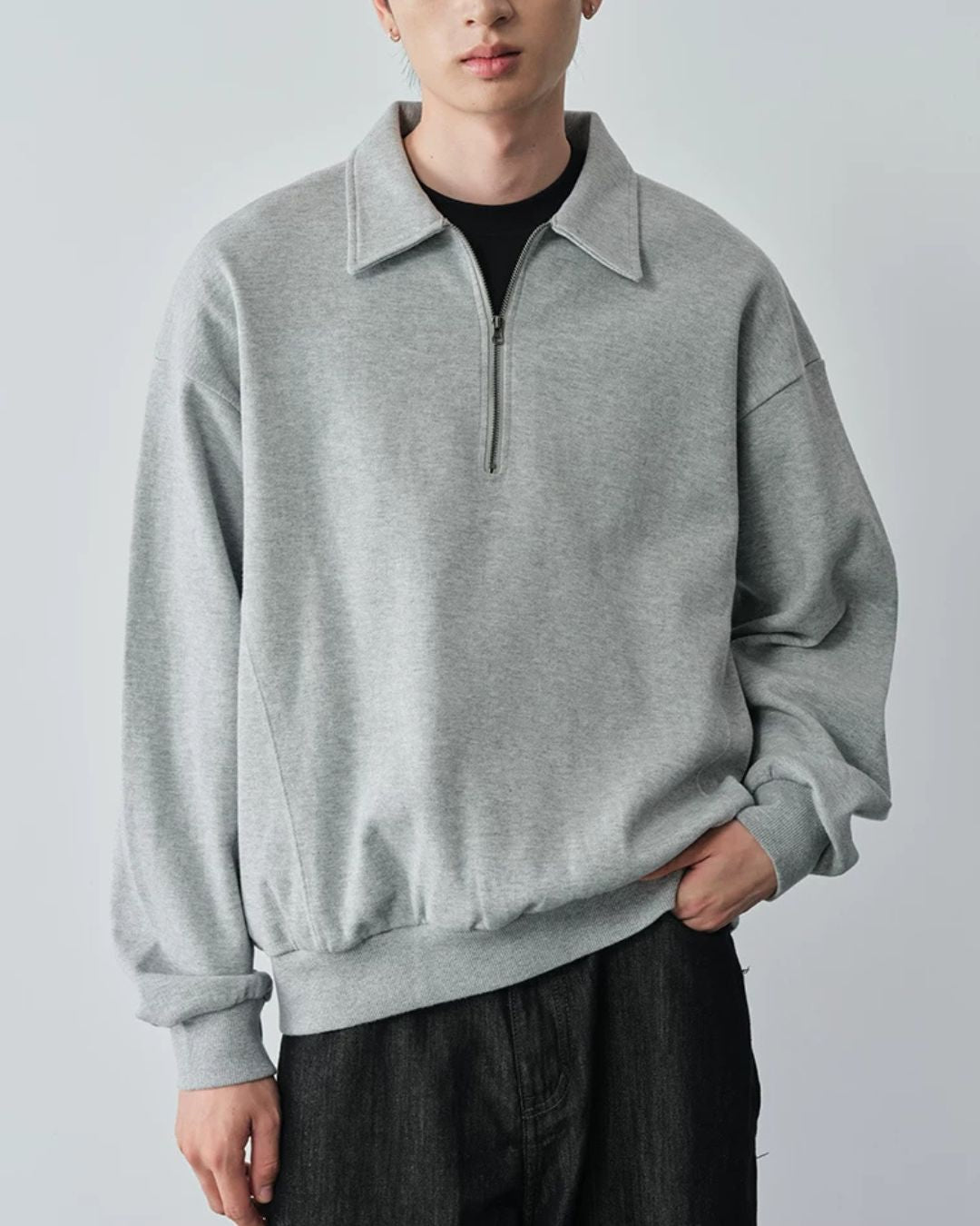 Half-zip Polo Sweatshirt　SW097