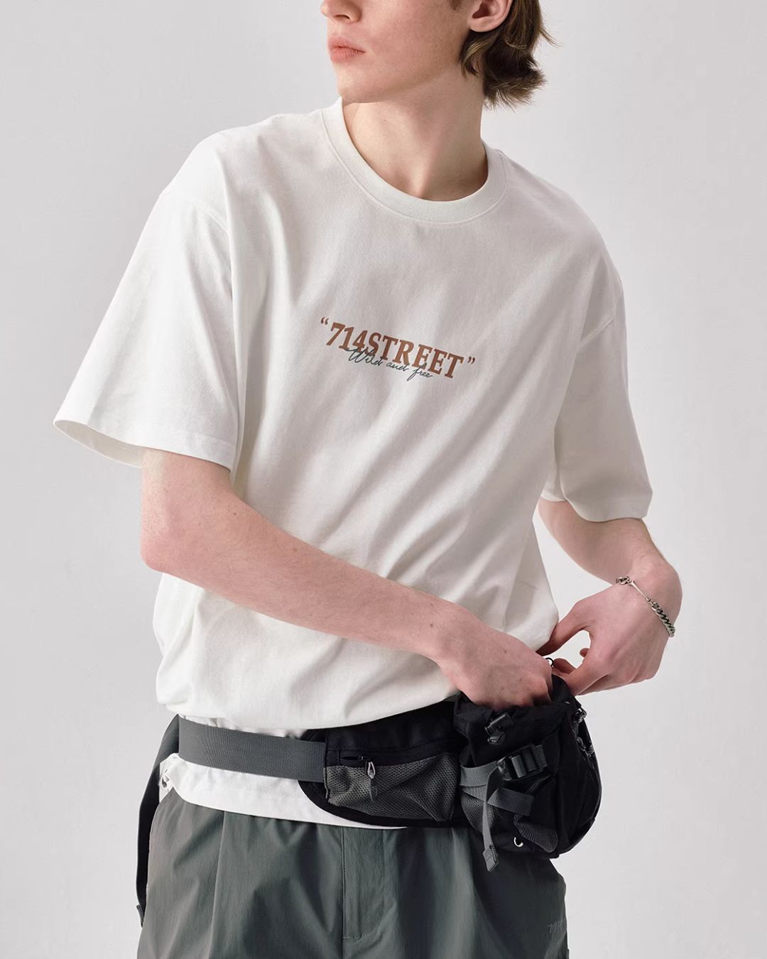 Surfing Back Print T-shirt　ST172