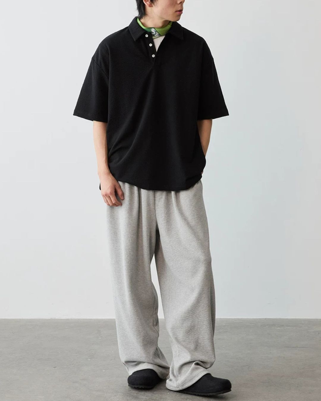 Comfortable Waffle Polo Shirt　SS087