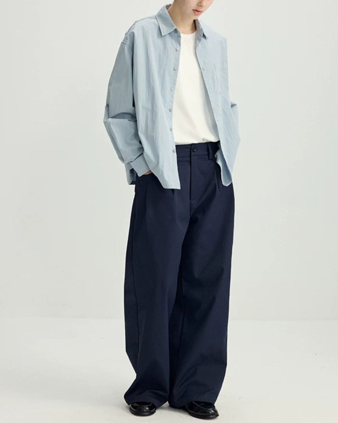 Flap Pocket Straight Wide Pants　WP101