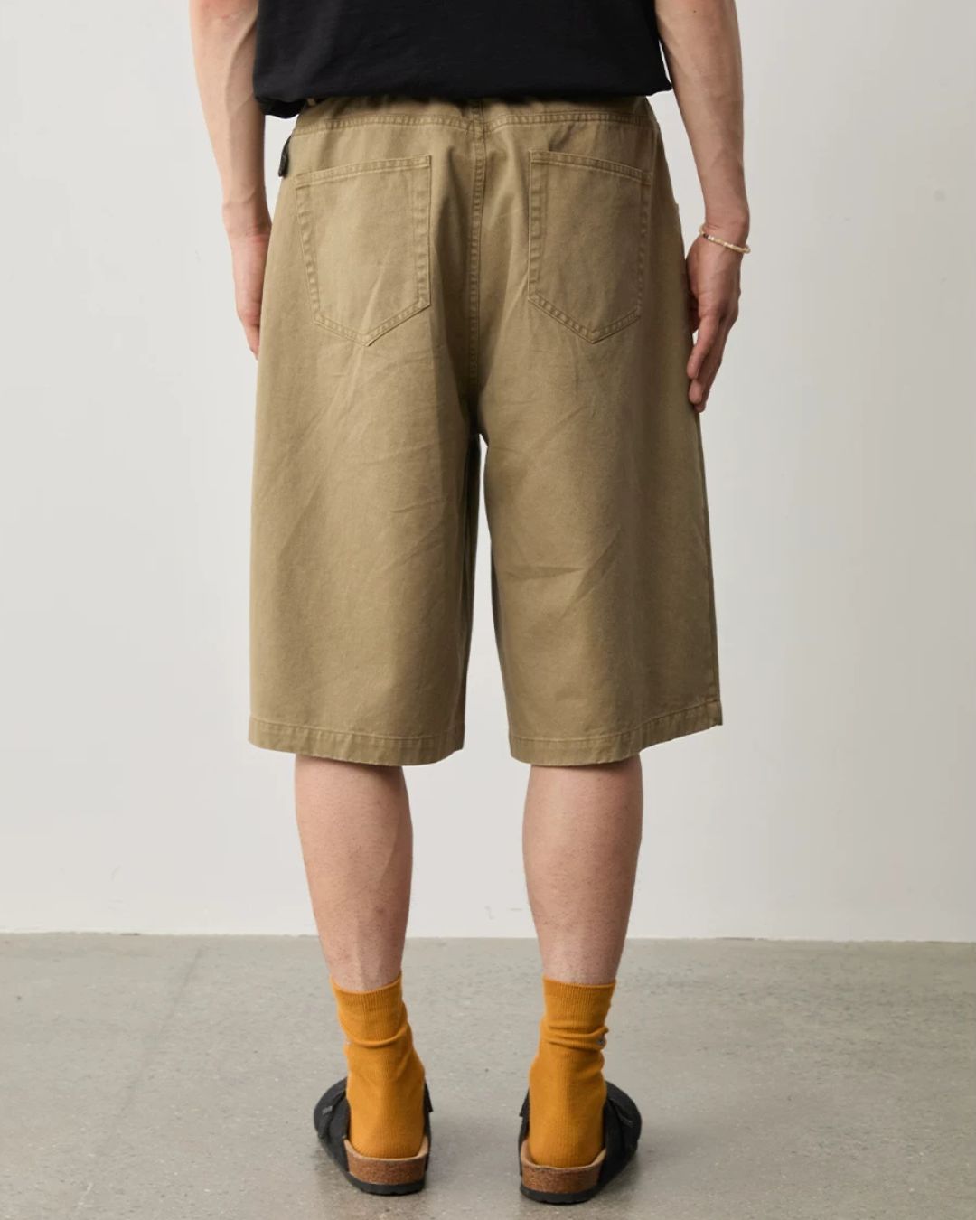 Pleated Cotton Shorts　SP070
