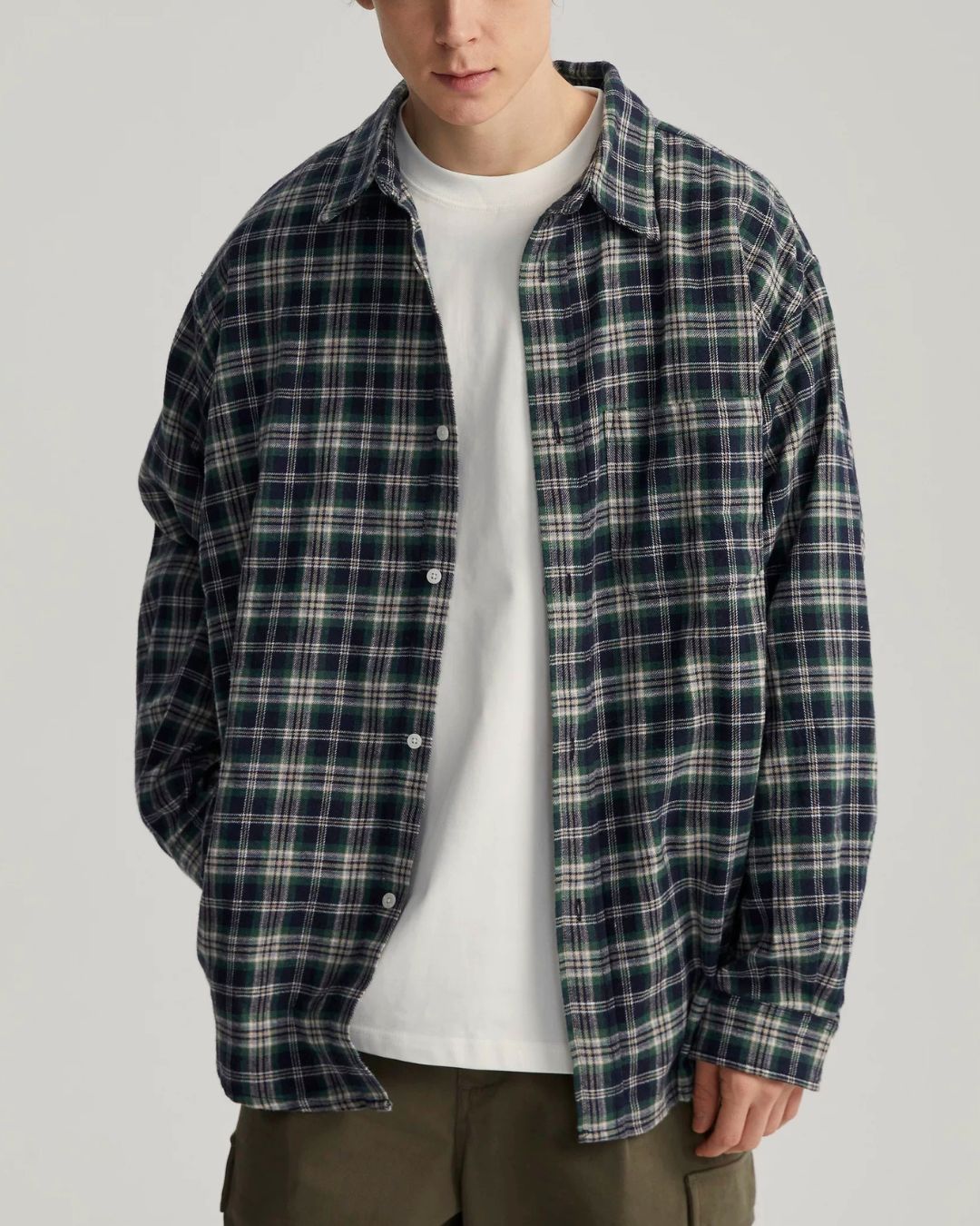 Relaxed Flannel Check Shirt　LS112