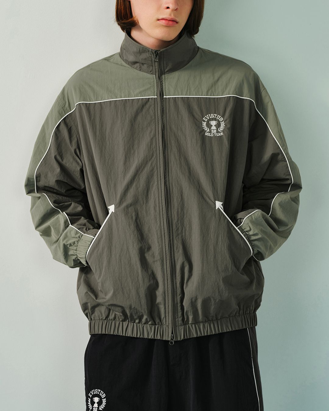 Nylon Retro Sports Jacket　JK224